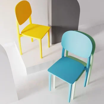 Plastik ev sandalyesi Çalışma Dışkı İstiflenebilir Modern Basit Bilgisayar ofis koltuğu Ağ Cadeira Oturma Odası Mobilya GY50DC