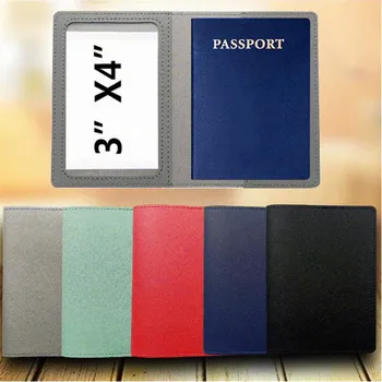 PU deri pasaport Kapağı Kadın Erkek İş kart tutucu Kılıfı Seyahat Aksesuarı KİMLİK ve belge cüzdanı Tutucu Koruyucu 9 Renk