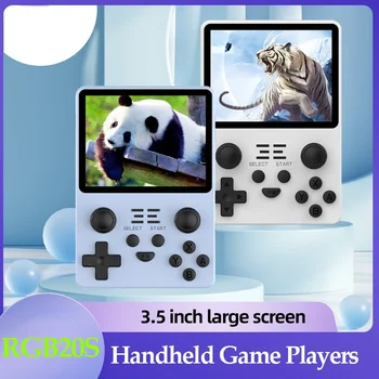 RGB20S Mor Yeni elde kullanılır oyun konsolu Retro Açık Kaynak Sistemi RK3326 3.5 İnç 4: 3 IPS Ekran çocuk Hediyeleri