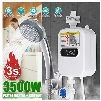 RX-21, 3500w Anlık Elektrikli su ısıtıcı 3S ısıtma Banyo Mutfak haznesiz su ısıtıcı su ısıtıcı Sıcaklık Göstergesi ısıtma Duş
