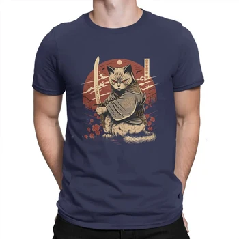 Samurai Catana Japonya Klasik Özel Baskı T-Shirt Erkek / Kadın Rahat Moda Yaz Yuvarlak Boyun T gömlek Büyük Boy Unisex Giyim