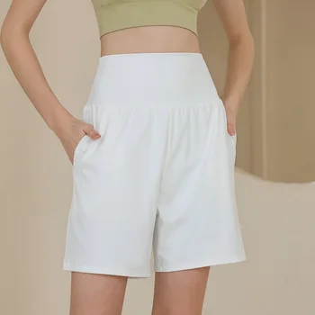 Sean Tsing ® Spor Midi Pantolon Kadın Elastik Bel Düz Renk Dipleri Rahat Gevşek Sürme Koşu Eğitim Spor pantolon