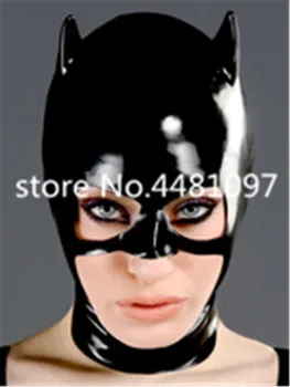 Seksi Egzotik Aksesuarları lateks davlumbazlar Cosplay Kedi Kadın fetiş maske Kauçuk Maske Yetişkin için Geri Zip Custom Made XS-XXL