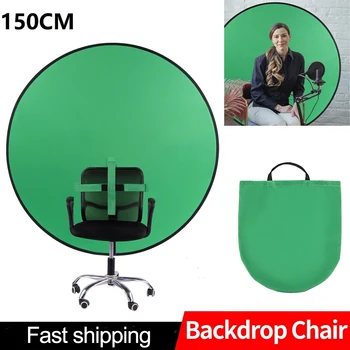 Selens Katlanabilir Taşınabilir Chroma Key Arka Plan Yeşil Ekran Sandalye Fotoğraf Stüdyosu Kitleri Arka Plan Fotoğraf Aksesuarları