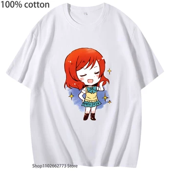 Severek yaşa! Okul Idol Projesi Ayase T-Shirt Maki Nishikino Gurur Tshirt Erkek Kadın Kawaii / Sevimli Giysiler %100 % Pamuk Tees Y2k Üst