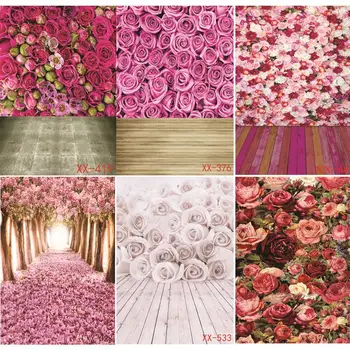 SHUOZHIKE Sanat Kumaş Fotoğraf Arka Planında Prop Sevgililer günü çiçek zemin Tema Fotoğraf Arka Plan #21162