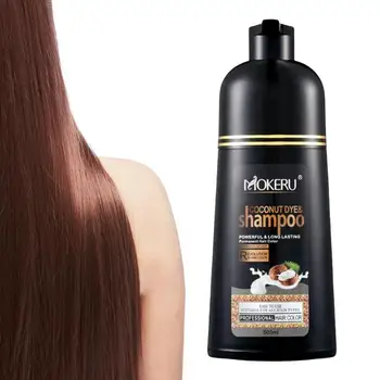 Siyah Anında Saç rengi Şampuan Gri Saç İçin 500ml Boya Şampuanı Gri Saç Erkekler Kadınlar İçin Uzun Ömürlü Renk Siyah Şampuan