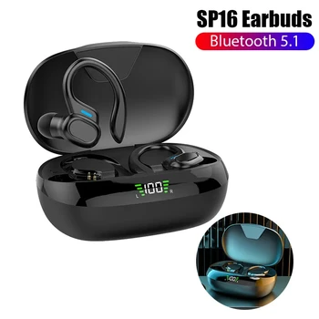 SP16 kablosuz bluetooth Kulaklık TWS HiFi Stereo Kulaklık Fone Kulaklık Spor Su Geçirmez Kulaklıklar Smartphone için Mikrofon ile