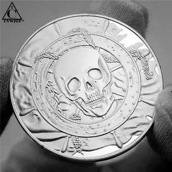 Sıcak Korsan Bayrağı Gümüş Kaplama Mücadelesi Coin hatıra parası Koleksiyonu Hediye Hatıra Sanat Metal Antika Koleksiyon Şanslı Para