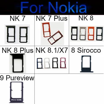 Sım Kart Tepsi İçin Nokia 7 8 Artı/ 8. 1X7 / 8 Sirocco / 9 Pureview Sım SD Kart Yuvası Tutucu Adaptörü Yedek Onarım Parçaları NK7 8