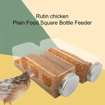 Tavuk Besleyici şişe kapağı Tasarım Şeffaf içme çeşmesi Plastik Kümes Hayvanları Tahıl Su Besleme Dağıtıcı Pet Malzemeleri