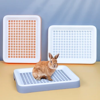 Tavşan kum kabı tavşan tuvalet tava plastik ızgara tavşan malzemeleri domuz gelincik cüce tavşan özel evcil hayvan tuvaleti evcil hayvan atık istasyonu