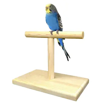 Taşınabilir Ahşap Pet Papağan Eğitim Rotasyon Tünemiş Standı Platformu Kuşlar Pençe Taşlama Oyuncaklar kuş oyuncak