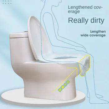 Tek kullanımlık tuvalet oturağı Yastık Su Geçirmez Ev Kalınlaşmış Tuvalet koltuk minderi ile Sıhhi Tuvalet koltuk minderi Kapak