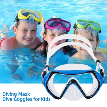 Tüplü dalış maskesi Çocuklar için, Profesyonel Anti-Sis Anti-Kaçak Yüzmek Gözlük Maskeleri Tüplü Dalış, Şnorkel, Yüzme