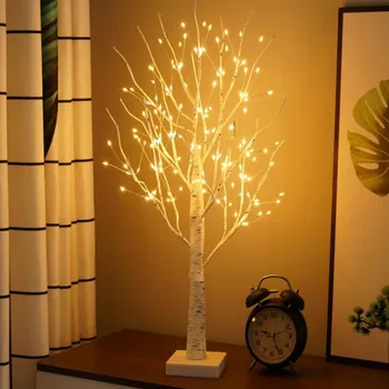 USB 144 LEDs huş ağacı ışıkları parlayan şube ışık gece LED lambalar ev yatak odası için uygun düğün parti noel dekorasyon