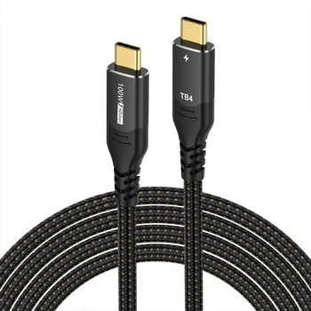USB4 Veri Kablosu 40Gbps Thunderbolt uyumlu 4 Tip-C Hızlı şarj kablosu Tel Damla Nakliye
