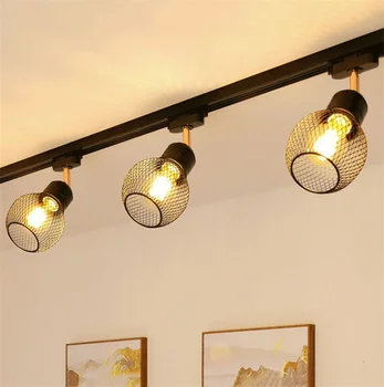 Vintage Endüstriyel Led ray lambası E27 Ray Lambası Spot hüzme aydınlatma Armatürleri Giyim Mağazası Sergi Ekran 85-240V