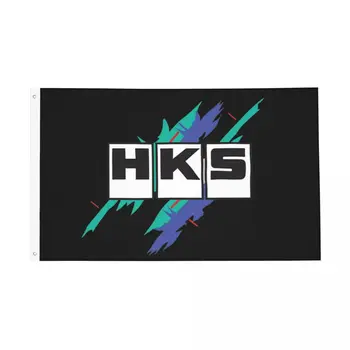 Vintage HKS Vaporwave Premium Bayrak Çift Taraflı Kapalı Açık Afiş Yarış Drift Skyline Ev Odası Yurt Duvar Dekor 90x150cm