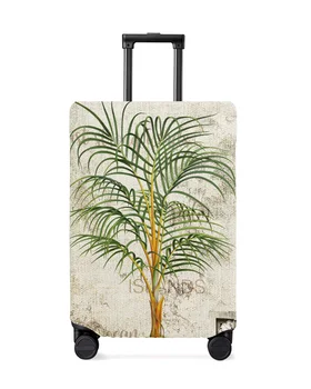 Vintage Tropikal Bitki Palmiye Ağacı Bagaj Kapağı Streç Bavul Koruyucu Bagaj tozluk için 18-32 İnç Seyahat Bavul Çantası