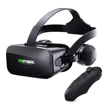 VRPARK J20 3D VR Gözlük Sanal Gerçeklik Gözlükleri 4.7 - 6.7 Akıllı Telefon İphone Android Oyunları Stereo Kulaklık Kontrolörleri