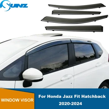 Yan Pencere Saptırıcı Honda Jazz Fit Hatchback İçin 2020 2021 2022 2023 2024 Araba Pencere Siperliği koruyucu havalandırma kapak Koruma Görevlisi