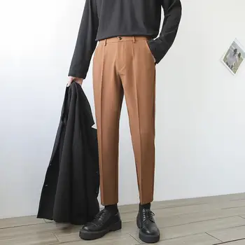 Yaz Yeni erkek Pantolon İnce ve Nefes Kore Versiyonu İnce Dokuz noktalı Pantolon Örtü Rahat Klasik erkek Marka H213