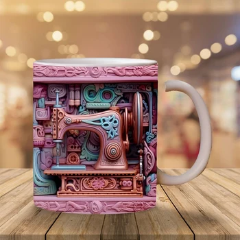 Yeni 3D Dikiş Boyalı Kupa Yaratıcı 3D Uzay Kupa noel hediyesi Ev Dekor Kupalar Kahve Fincanları Odası Dekorasyon Ve Ekran