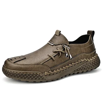 Yeni Açık erkek ayakkabıları moda makosen ayakkabılar rahat ayakkabılar El Yapımı Hafif Yumuşak Düz Nefes Tekne Ayakkabı Moccasins Erkekler Sneakers