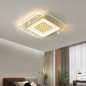 Yeni basit oturma odası Led tavan ışıkları Modern atmosfer ışığı lüks lamba Tüm ev lamba paketi kombinasyonu yatak odası lambası