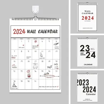 YENİ 2024 Basit duvar takvimi Ev Ofis Asılı duvar takvimi Haftalık Aylık Planlayıcısı Gündem Organizatör Programı Hatırlatma