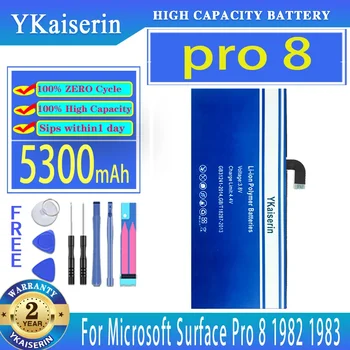 YKaiserin 5300mAh Yedek Pil pro 8 (96BTA016H 96BTA015H) microsoft Surface Pro8 1982 1983 Serisi Tablet Bateria