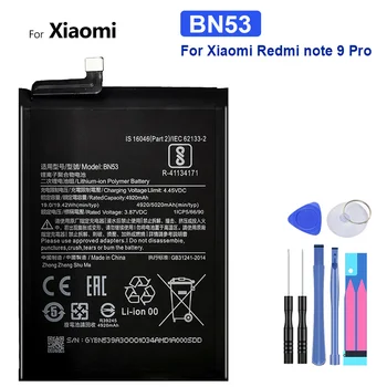 Yüksek Kaliteli 4820mAh BM4W BN53 Pil İçin Xiaomi Mi 10T Lite 5G / Not 10 Pro Küresel Redmi İçin Not 9 Pro Küresel Pil