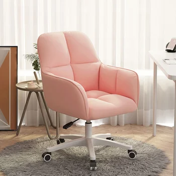 Zemin Kadın Çapa Canlı döner sandalye Pembe Kaldırma ofis koltuğu Yatak Odası Makyaj Koltuğu Sünger Yastık Küçük Bilgisayar Mobilyaları