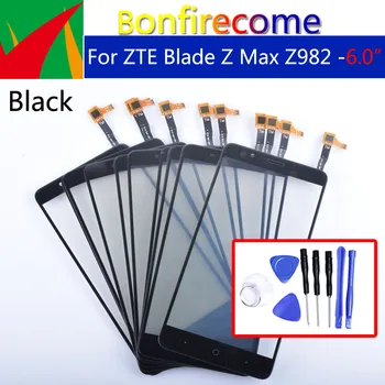 ZTE Blade Z Max için Z982 dokunmatik ekran paneli Sayısallaştırıcı Sensörü Ön Cam Dış Dokunmatik Ekran Değiştirme 6.0 inç