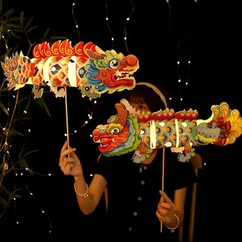 Çin Festivali Fener Kağıt Fener Lamba Bahar Festivali Dekor Taşınabilir El Yapımı Geleneksel Kağıt Fener Ay Yeni Yılı İçin