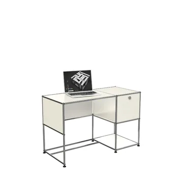 Özelleştirilmiş ortaçağ USM ofis masası kombinasyon modülü, paslanmaz çelik bilgisayar masası, hafif lüks ve basit masa
