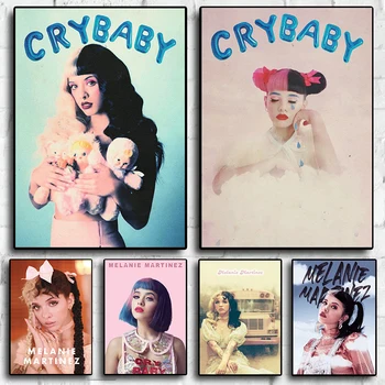 Şarkıcı Melanie Martinez Posterler Pop Müzik albüm kapağı Crybaby Estetik Sanat ev duvar dekoru Odası Tuval Boyama Resimleri