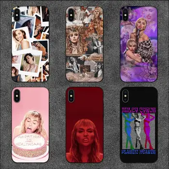 Şarkıcı Miley Cyrus Telefon kılıfı için iPhone 11 12 Mini 13 Pro XS Max X 8 7 6s Artı 5 SE XR Kabuk