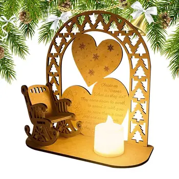 Cennette Noel Mum Sandalye Anma Süsleme Mum Ve sallanan sandalye Anıt Süs Şamdan Tutucu
