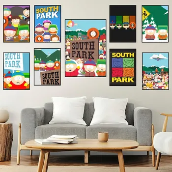Karikatür Güney P-park Sevimli Poster Baskılar duvar tablosu Yatak Odası Oturma Odası Dekorasyon Ofis Küçük