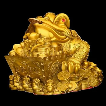 Pirinç altın kurbağa finansal kaynak yaygın olarak altın kurbağa dükkanı açılış hediyeleri, oturma odası, ofis el sanatları girer
