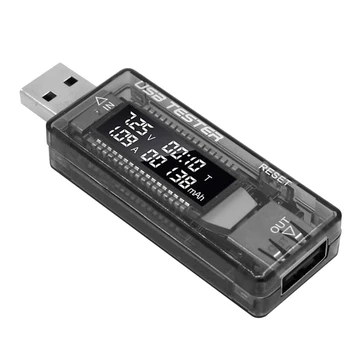 USB Test Cihazı Akım Gerilim Şarj Kapasitesi Test Cihazı Volt metre Ekran USB Akım Gerilim Test Kartı Adaptörü Dayanıklı Kolay Kurulum