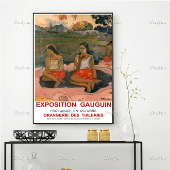 Vintage Fransız Sergi Posteri Çalışır Gauguin Ev Dekor Baskılar duvar sanatı tuval oturma Odası Dekorasyon Benzersiz Hediye